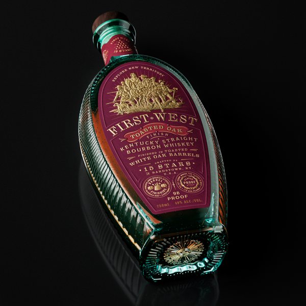 Photo of a First West Bourbon bottle